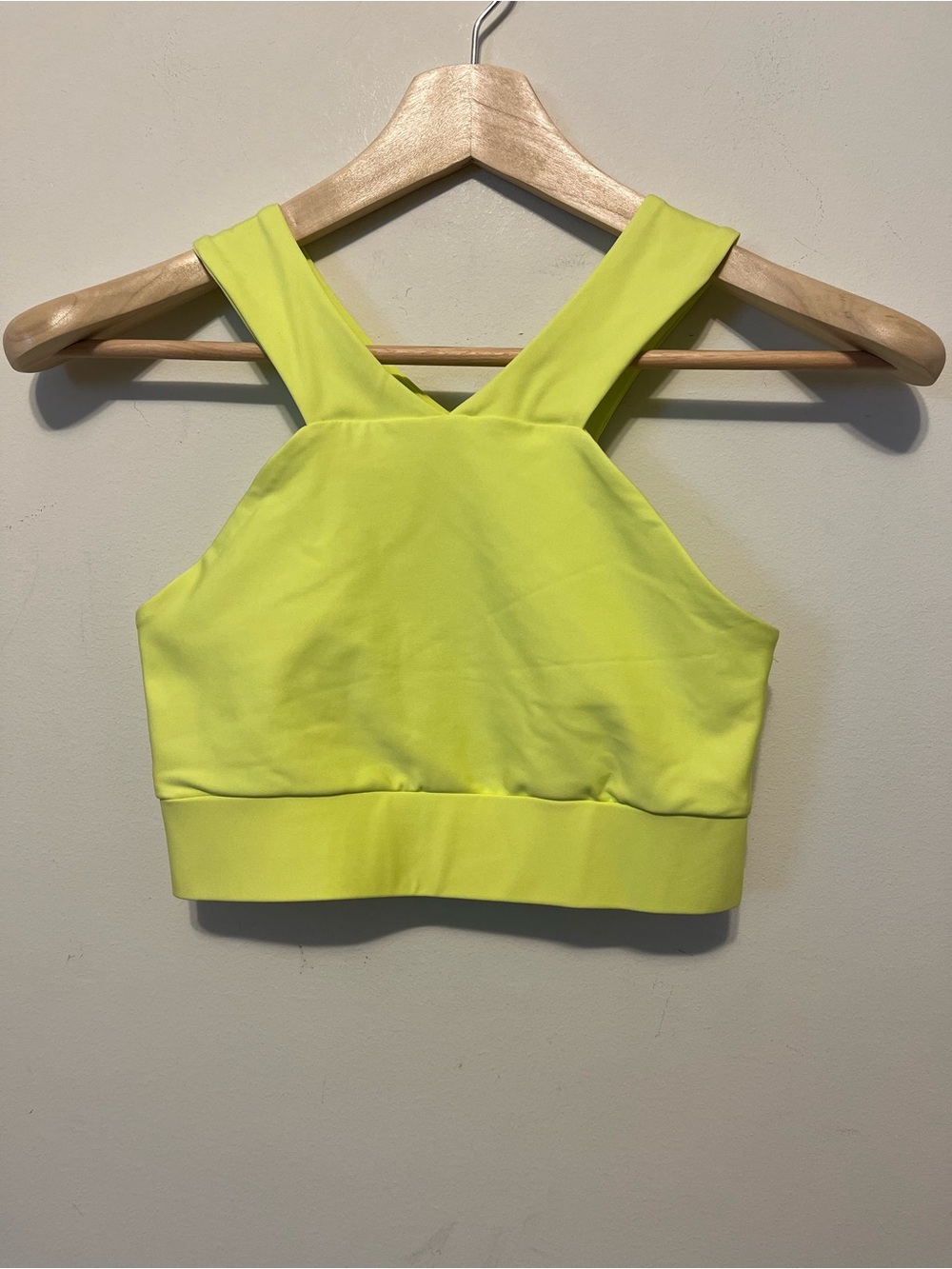 Becca Neon Lime/Yellow  Sports Bra Size Small NWOT
